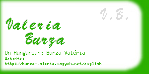 valeria burza business card