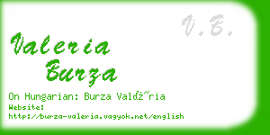valeria burza business card